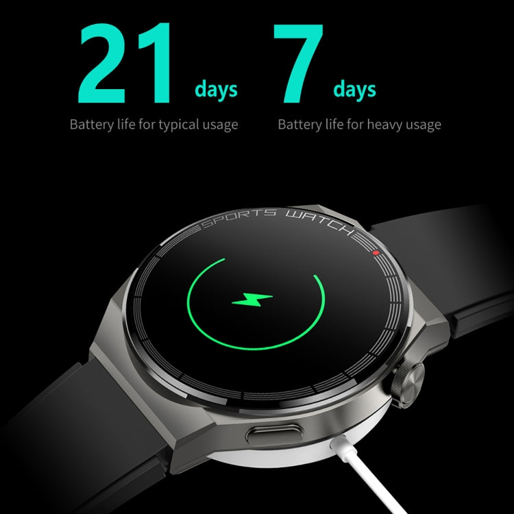 KT62 1.36 inch TFT Round Screen Smart Watch Supports Bluetooth Call/Blood Oxygen Monitoring, Strap:Steel Strap(Silver) - Smart Watches by PMC TechLife | Online Shopping South Africa | PMC TechLife