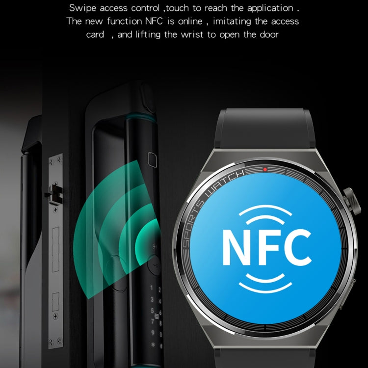 KT62 1.36 inch TFT Round Screen Smart Watch Supports Bluetooth Call/Blood Oxygen Monitoring, Strap:Steel Strap(Black) - Smart Watches by PMC TechLife | Online Shopping South Africa | PMC TechLife