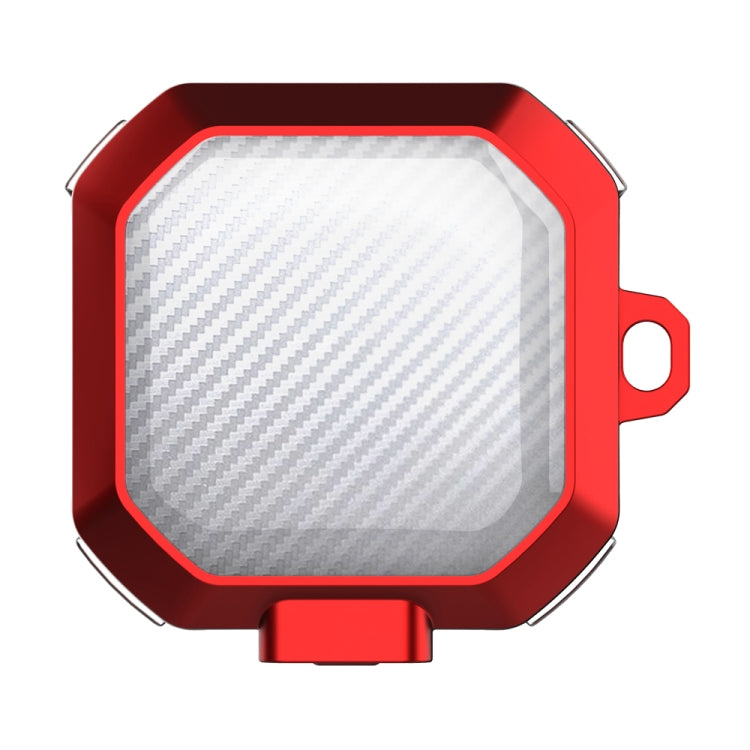 For Samsung Buds Live / Buds2 / Pro / 2Pro TPU + PC Transparent Carbon Fiber Wireless Earphones Protective Case With Switch(Red) - Samsung Earphone Case by PMC TechLife | Online Shopping South Africa | PMC TechLife