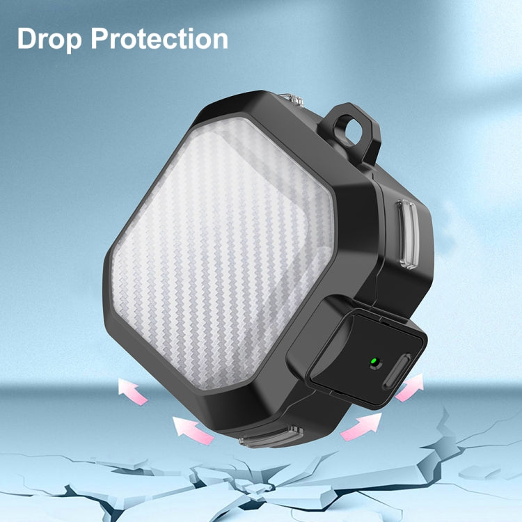 For Samsung Buds Live / Buds2 / Pro / 2Pro TPU + PC Transparent Carbon Fiber Wireless Earphones Protective Case With Switch(Red) - Samsung Earphone Case by PMC TechLife | Online Shopping South Africa | PMC TechLife