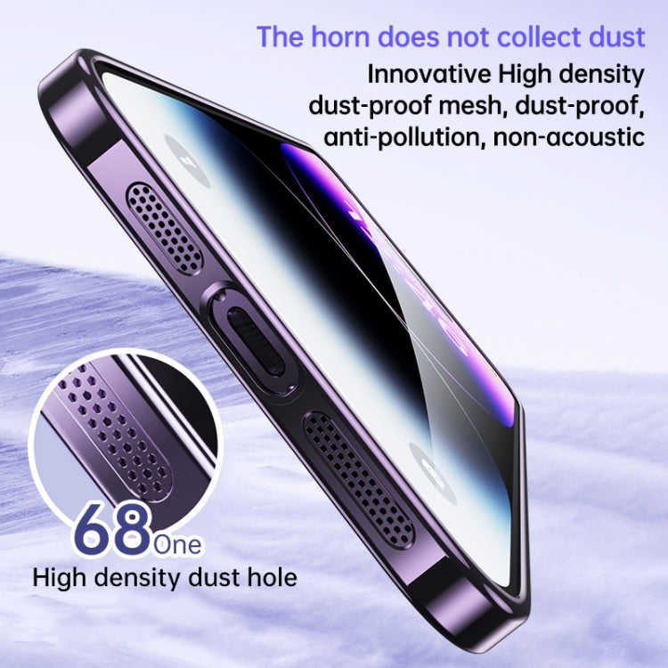 For iPhone 13 Pro SULADA Electroplated Transparent Glittery TPU Phone Case(Purple) - free shipping - PMC TechLife - Order now!