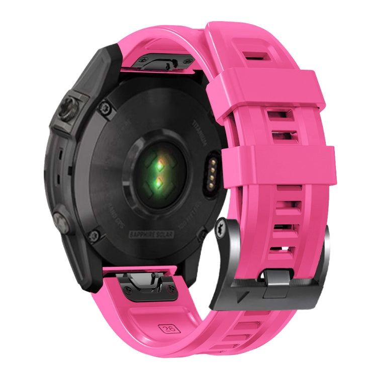 Compatible with Garmin Compatible witherunner 965 / 955 / 945 / 935 Screw Black Steel Buckle Silicone Watch Band(Pink) - Watch Bands by PMC TechLife | Online Shopping South Africa | PMC TechLife | Buy Now Pay Later Mobicred