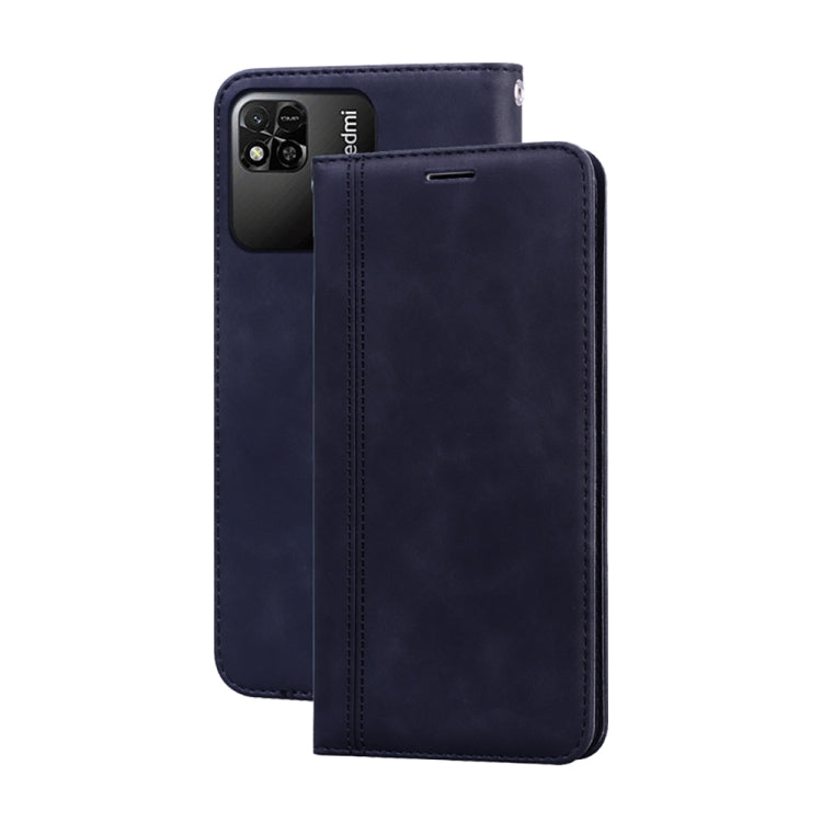 For Xiaomi Redmi 10A 4G Frosted Business Magnetic Horizontal Flip PU Phone Case(Black) - free shipping - PMC TechLife - Order now!