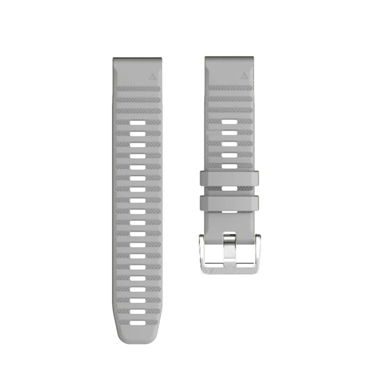 Compatible with Garmin Compatible witherunner 965 / 955 / 945 / 935 Screw Silver Steel Buckle Silicone Watch Band(Grey) - Watch Bands by PMC TechLife | Online Shopping South Africa | PMC TechLife | Buy Now Pay Later Mobicred