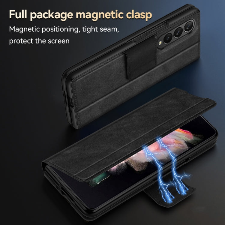 For Samsung Galaxy Z Fold2 / W21 SULADA All-inclusive Magnetic Snap Flip Leather Phone Case(Black) - free shipping - PMC TechLife - Order now!