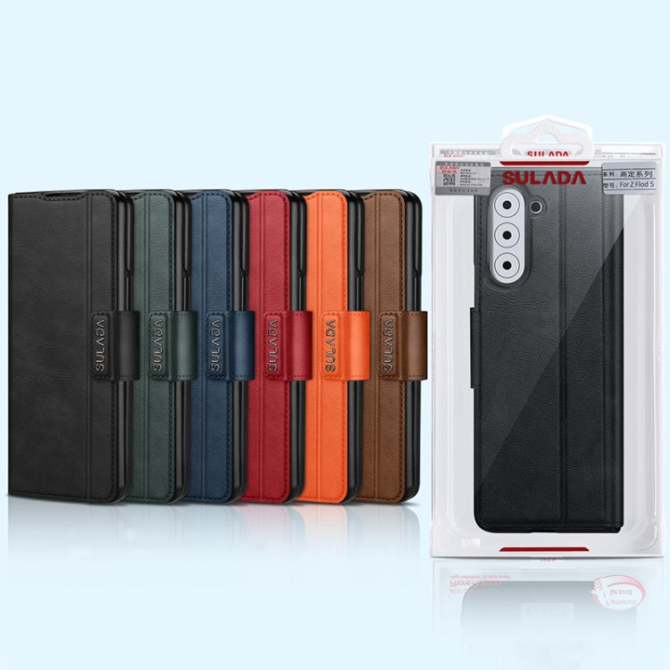 For Samsung Galaxy Z Fold2 / W21 SULADA All-inclusive Magnetic Snap Flip Leather Phone Case(Red) - free shipping - PMC TechLife - Order now!