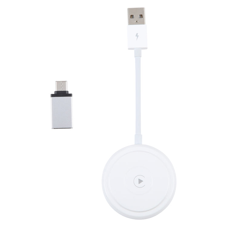 USB + USB-C / Type-C Wired to Wireless Carplay Adapter for iPhone(White) - free shipping - PMC TechLife - Order now!