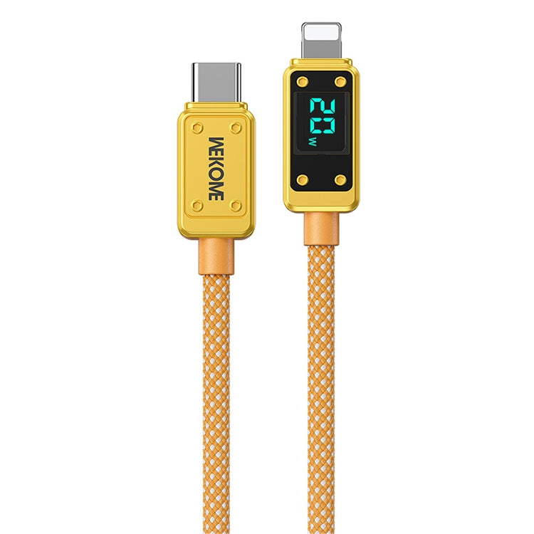 WK WDC-08 PD 20W USB-C/Type-C to 8 Pin Digital Display Data Cable, Length: 1m(Yellow) - free shipping - PMC TechLife - Order now!