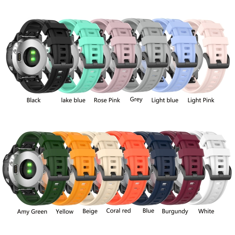 Compatible with Garmin Fenix 7S Pro 42mm Pure Color Silicone Watch Band(Lake Blue) - free shipping - PMC TechLife - Order now!