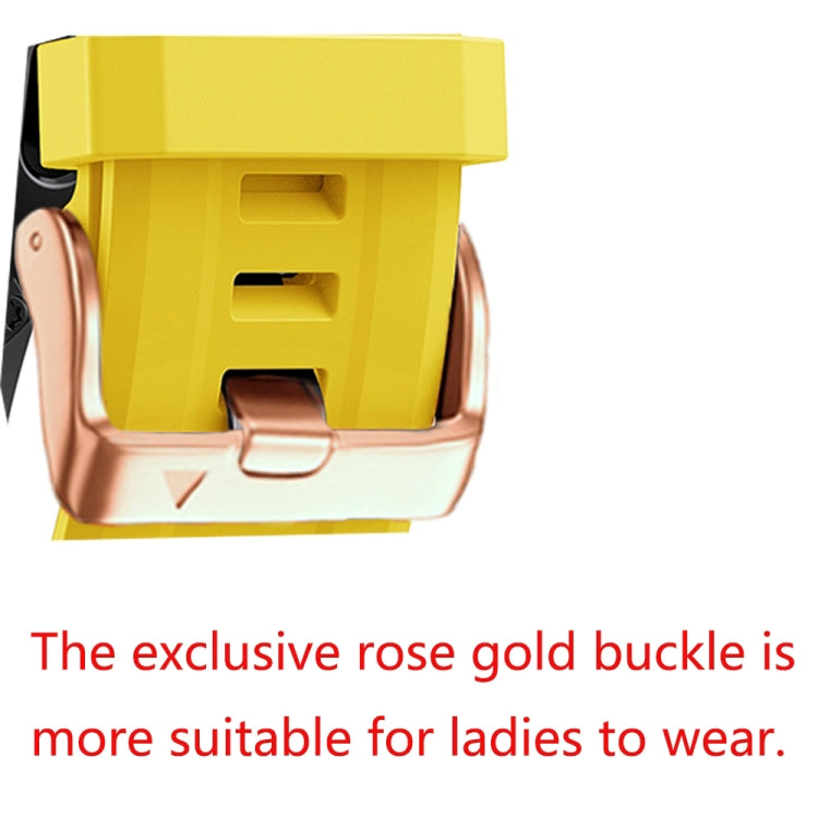 Compatible with Garmin Fenix 7S Pro 42mm Rose Gold Buckle Silicone Watch Band(White) - Watch Bands by PMC TechLife | Online Shopping South Africa | PMC TechLife | Buy Now Pay Later Mobicred