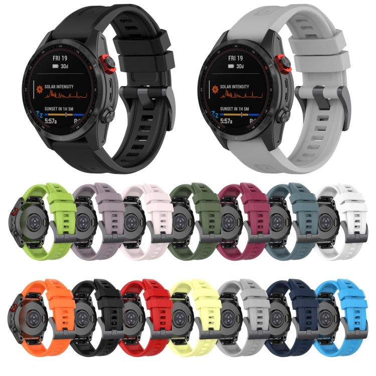 Compatible with Garmin Epix Pro 42mm Solid Color Silicone Watch Band(Grey) - free shipping - PMC TechLife - Order now!