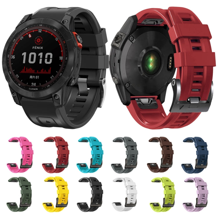 Compatible with Garmin Instinct 2 Solar Sport Pure Color Silicone Watch Band(Brown) - Watch Bands by PMC TechLife | Online Shopping South Africa | PMC TechLife | Buy Now Pay Later Mobicred