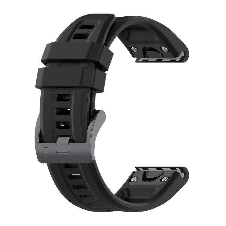 Compatible with Garmin Fenix 7 Pro 47mm Solid Color Silicone Watch Band(Black) - Watch Bands by PMC TechLife | Online Shopping South Africa | PMC TechLife | Buy Now Pay Later Mobicred