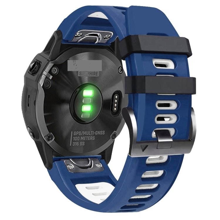 Compatible with Garmin Epix Pro 51mm Sports Two-Color Silicone Watch Band(Midnight Blue+White) - free shipping - PMC TechLife - Order now!