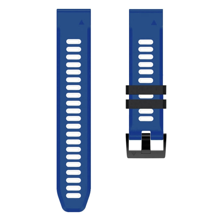 Compatible with Garmin Epix Pro 51mm Sports Two-Color Silicone Watch Band(Midnight Blue+White) - free shipping - PMC TechLife - Order now!