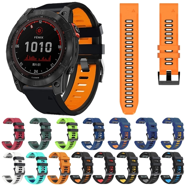 Compatible with Garmin Instinct 2X Solar Sports Two-Color Silicone Watch Band(Black+Grey) - free shipping - PMC TechLife - Order now!