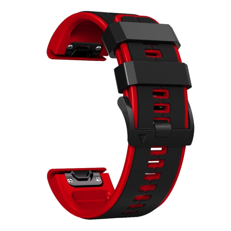 Compatible with Garmin Instinct 2X Solar Sports Two-Color Silicone Watch Band(Black+Red) - free shipping - PMC TechLife - Order now!