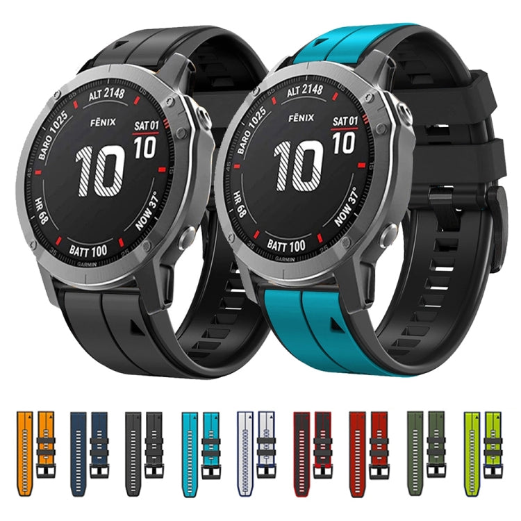 Compatible with Garmin Instinct 2X Solar Sports Two-Color Silicone Watch Band(Black+Red) - free shipping - PMC TechLife - Order now!