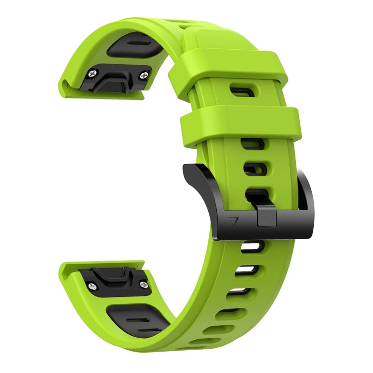 Compatible with Garmin Instinct 2 Solar Sports Two-Color Silicone Watch Band(Lime Green+Black) - free shipping - PMC TechLife - Order now!