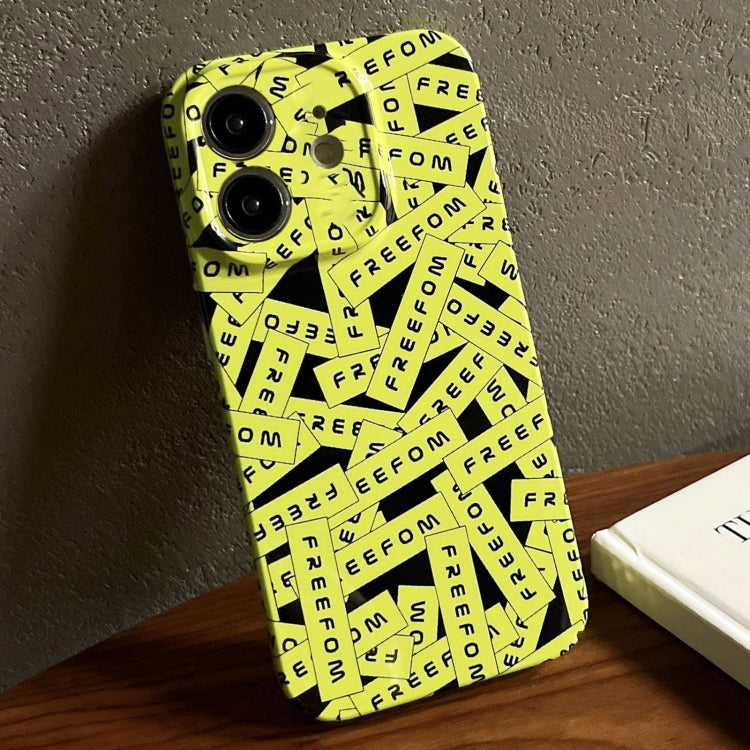 For iPhone 12 Painted Pattern Precise Hole PC Phone Case(Green Label) - iPhone 12 / 12 Pro Cases by PMC TechLife | Online Shopping South Africa | PMC TechLife