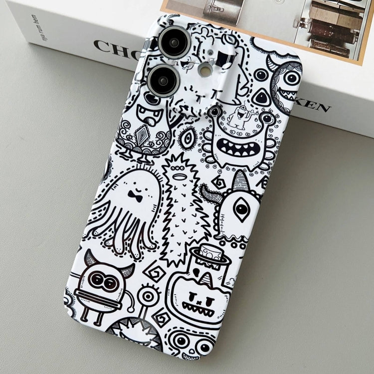 For iPhone 12 Painted Pattern Precise Hole PC Phone Case(Bottle Monster) - iPhone 12 / 12 Pro Cases by PMC TechLife | Online Shopping South Africa | PMC TechLife