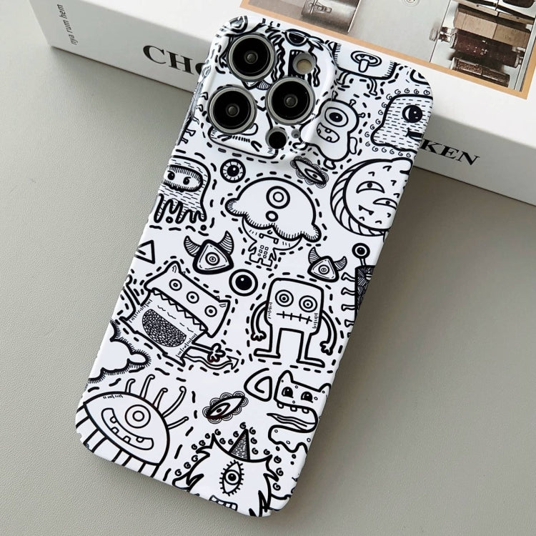 For iPhone 15 Pro Max Painted Pattern Precise Hole PC Phone Case(Block Monster) - iPhone 15 Pro Max Cases by PMC TechLife | Online Shopping South Africa | PMC TechLife