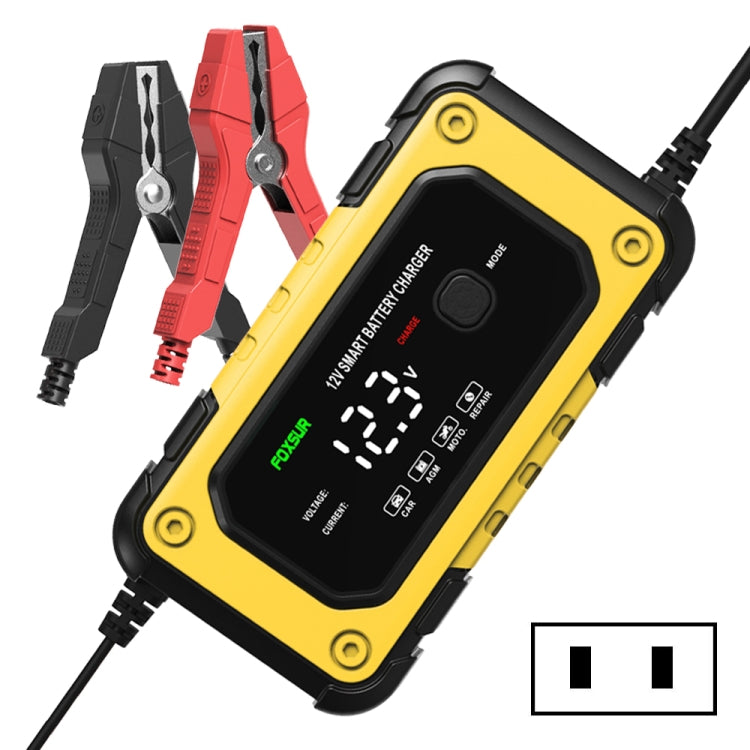 FOXSUR FBC1206E 6A 12V Car / Motorcycle Smart Battery Charger(US Plug) - Battery Charger by FOXSUR | Online Shopping South Africa | PMC TechLife | Buy Now Pay Later Mobicred