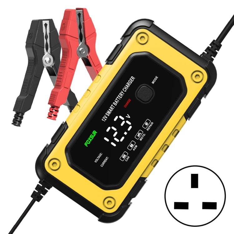 FOXSUR FBC1206E 6A 12V Car / Motorcycle Smart Battery Charger(UK Plug) - free shipping - PMC TechLife - Order now!