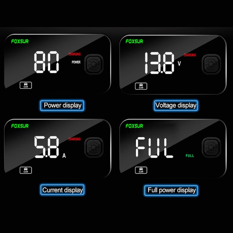FOXSUR FBC1206E 6A 12V Car / Motorcycle Smart Battery Charger(UK Plug) - free shipping - PMC TechLife - Order now!