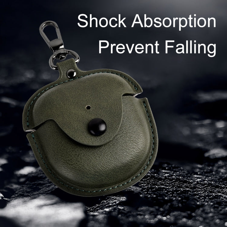 For Bose QuietComfort Earbuds II Leather TWS Earphone Protective Case with Hook(Black) - Other Earphone Case by PMC TechLife | Online Shopping South Africa | PMC TechLife