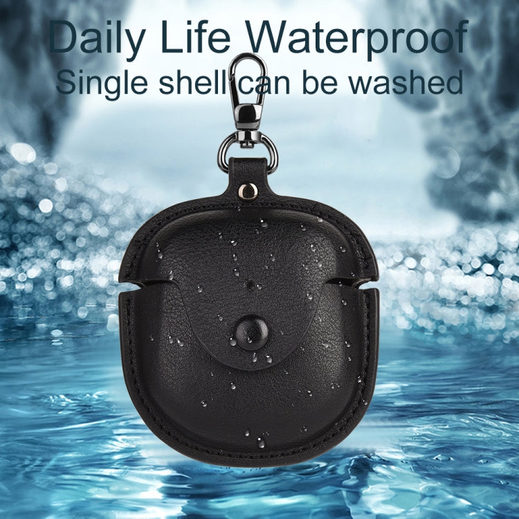 For Bose QuietComfort Earbuds II Leather TWS Earphone Protective Case with Hook(Yellow) - Other Earphone Case by PMC TechLife | Online Shopping South Africa | PMC TechLife