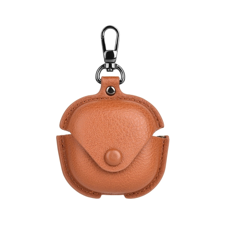 For Samsung Galaxy Buds Live / Pro Leather TWS Earphone Protective Case with Hook(Yellow) - Samsung Earphone Case by PMC TechLife | Online Shopping South Africa | PMC TechLife