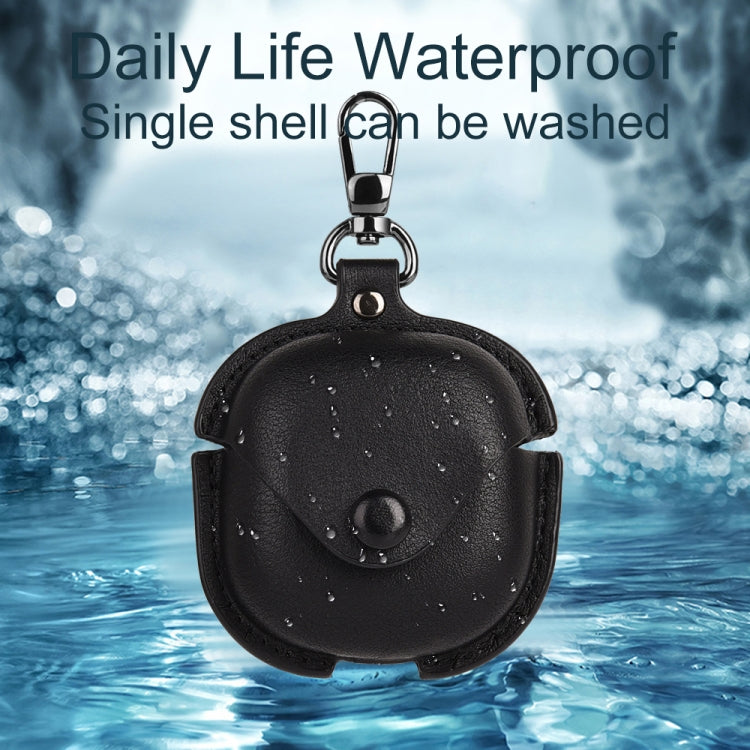 For Samsung Galaxy Buds Live / Pro Leather TWS Earphone Protective Case with Hook(Green) - Samsung Earphone Case by PMC TechLife | Online Shopping South Africa | PMC TechLife