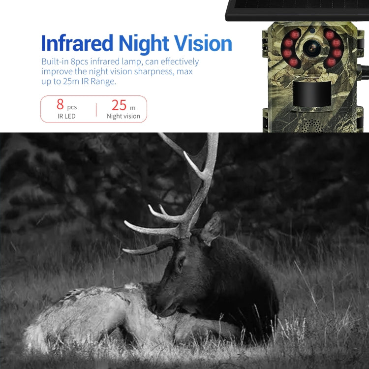 ESCAM QF380 4MP Network Solar PIR Alert Smart Wildlife Hunting Camera, 4G:US Version(Camouflage) - free shipping - PMC TechLife - Order now!