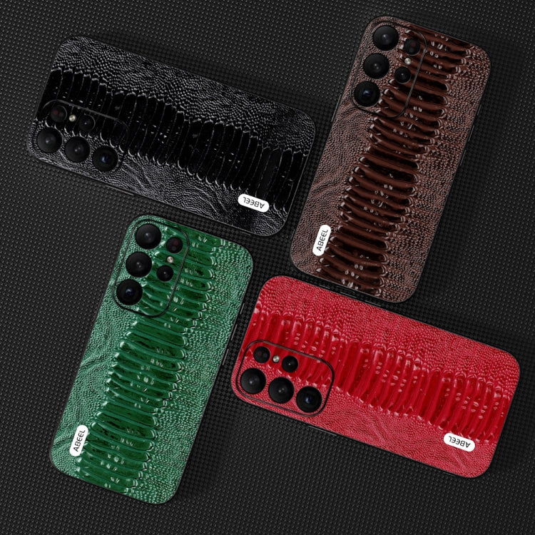 For Samsung Galaxy S23 Ultra 5G ABEEL Genuine Leather Weilai Series Phone Case(Red) - free shipping - PMC TechLife - Order now!