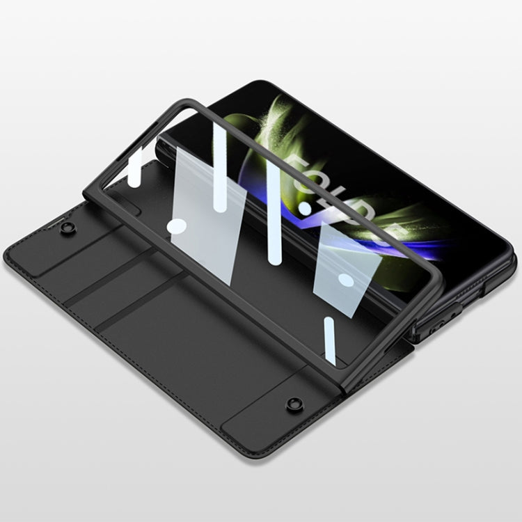 For Samsung Galaxy Z Fold5 5G GKK Screen Tempered Glass Film Armor Flip Leather Case with Pen Slot(Black) - free shipping - PMC TechLife - Order now!