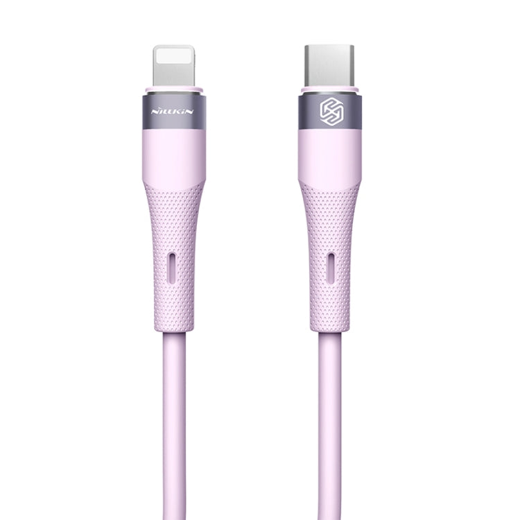 Nillkin 2.4A USB-C/Type-C to 8 Pin Silicone Data Cable, Length: 1.2m(Purple) - 2 in 1 Cable by NILLKIN | Online Shopping South Africa | PMC TechLife | Buy Now Pay Later Mobicred