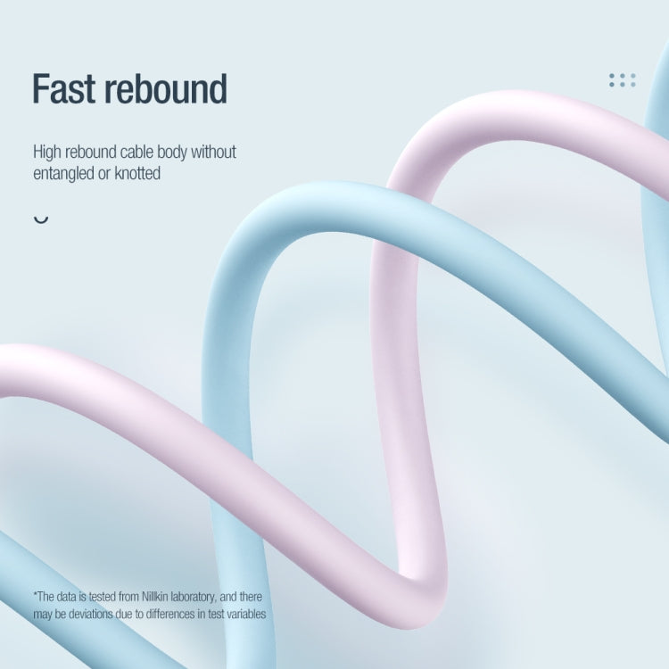 Nillkin 2.4A USB-C/Type-C to 8 Pin Silicone Data Cable, Length: 1.2m(Blue) - free shipping - PMC TechLife - Order now!