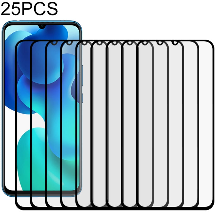 For Xiaomi Mi 10 Lite 25 PCS 3D Curved Edge Full Screen Tempered Glass Film(Black) -  by PMC TechLife | Online Shopping South Africa | PMC TechLife
