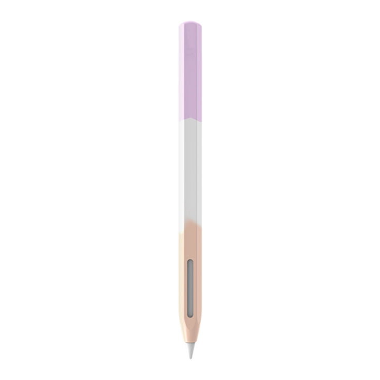 For Apple Pencil 2 LOVE MEI Rainbow Liquid Silicone Protective Pen Case(Purple) - Pencil Accessories by LOVE MEI | Online Shopping South Africa | PMC TechLife