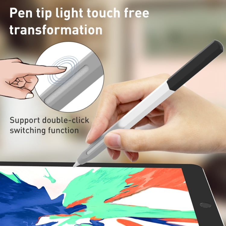 For Apple Pencil 1 LOVE MEI Rainbow Liquid Silicone Protective Pen Case(Black) - Pencil Accessories by LOVE MEI | Online Shopping South Africa | PMC TechLife