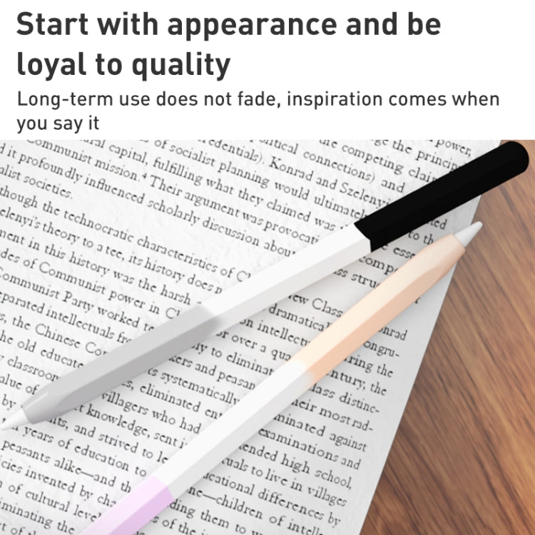 For Apple Pencil 1 LOVE MEI Rainbow Liquid Silicone Protective Pen Case(Black) - Pencil Accessories by LOVE MEI | Online Shopping South Africa | PMC TechLife