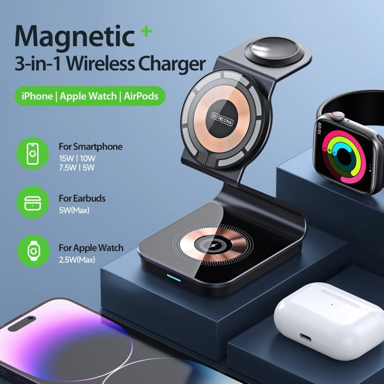 DUZZONA W15 15W 3 in 1 Transparent Magnetic Suction Wireless Charging Stand - free shipping - PMC TechLife - Order now!