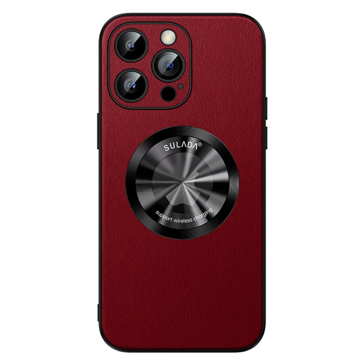 For iPhone 15 Pro SULADA Microfiber Leather MagSafe Magnetic Phone Case(Red) - iPhone 15 Pro Cases by SULADA | Online Shopping South Africa | PMC TechLife | Buy Now Pay Later Mobicred