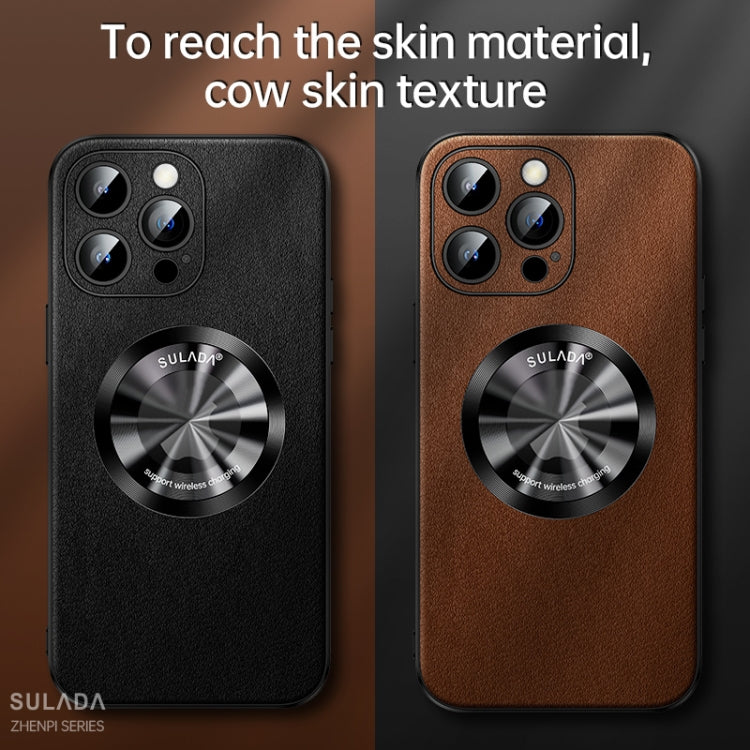 For iPhone 12 Pro SULADA Microfiber Leather MagSafe Magnetic Phone Case(Black) - iPhone 12 / 12 Pro Cases by SULADA | Online Shopping South Africa | PMC TechLife | Buy Now Pay Later Mobicred
