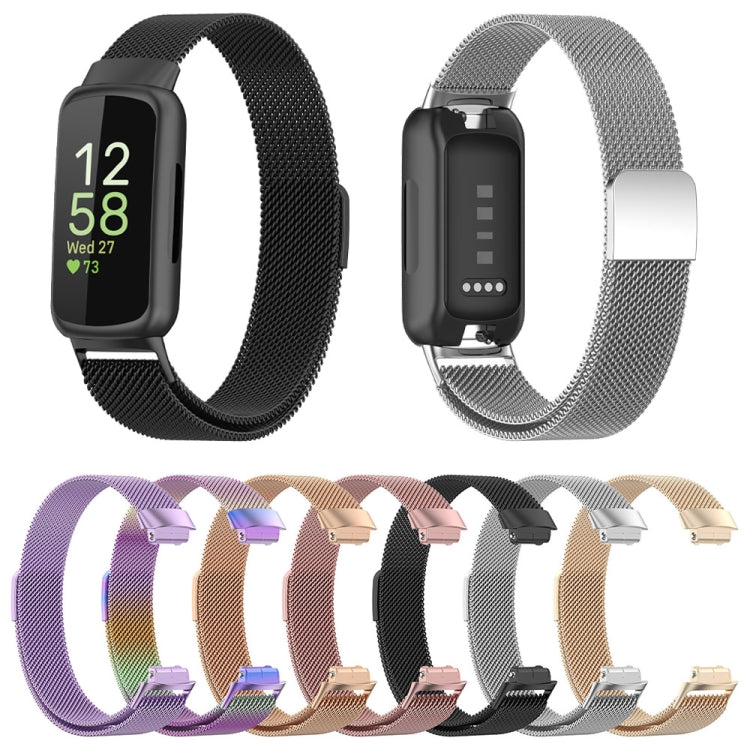 For Fitbit Inspire 3 Milanese Metal Watch Band(Black) - Watch Bands by PMC TechLife | Online Shopping South Africa | PMC TechLife | Buy Now Pay Later Mobicred