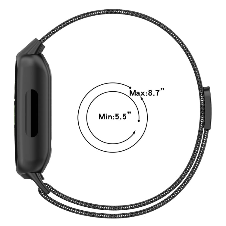 For Fitbit Inspire 3 Milanese Metal Watch Band(Black) - Watch Bands by PMC TechLife | Online Shopping South Africa | PMC TechLife | Buy Now Pay Later Mobicred