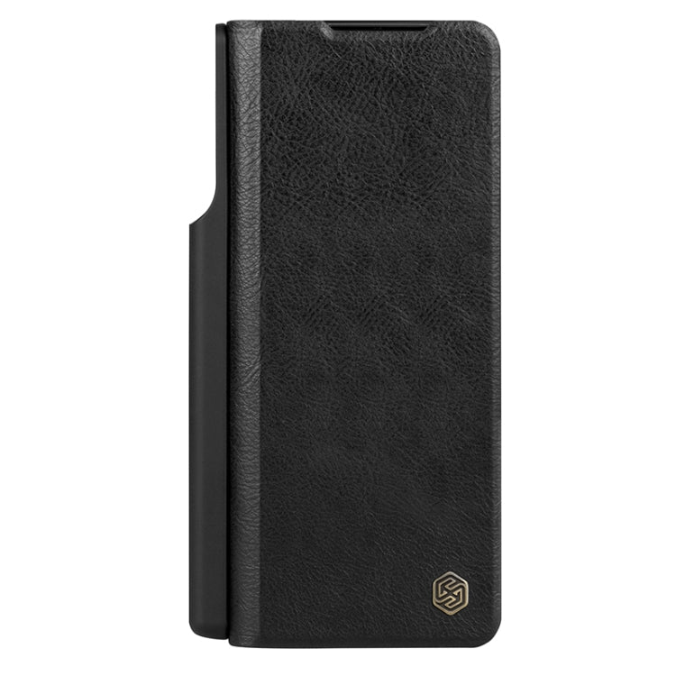 For Samsung Galaxy Z Fold5 NILLKIN QIN Series Pro Sliding Camera Cover Design Leather Phone Case(Black) - free shipping - PMC TechLife - Order now!