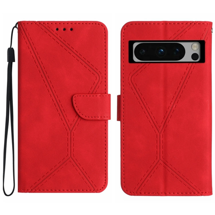 For Google Pixel 8 Pro Stitching Embossed Leather Phone Case(Red) - free shipping - PMC TechLife - Order now!