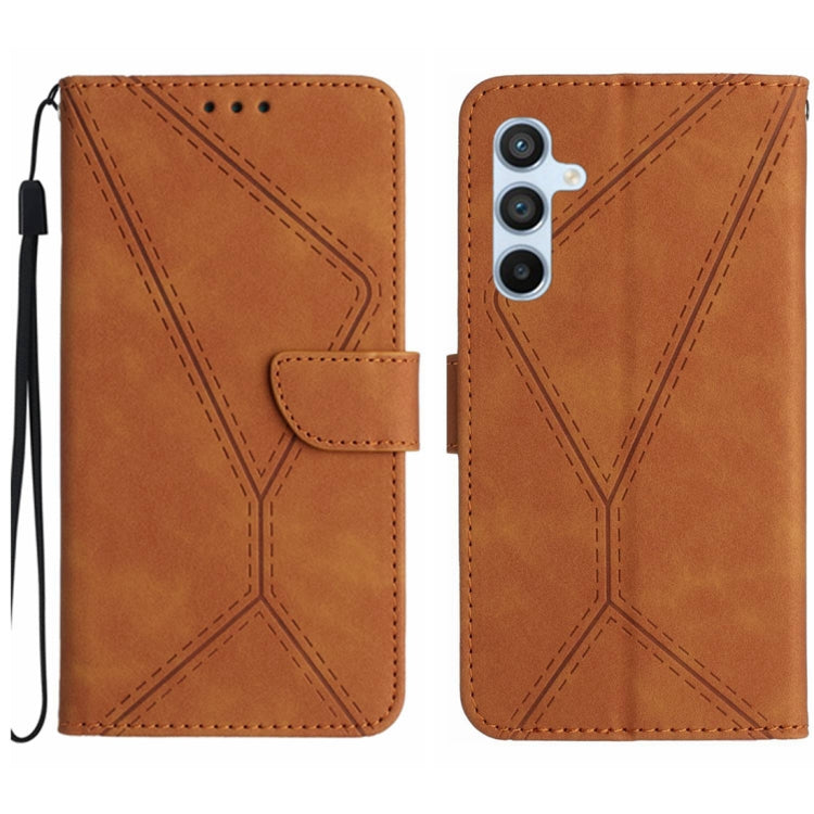 For Samsung Galaxy A25 5G Stitching Embossed Leather Phone Case(Brown) - free shipping - PMC TechLife - Order now!
